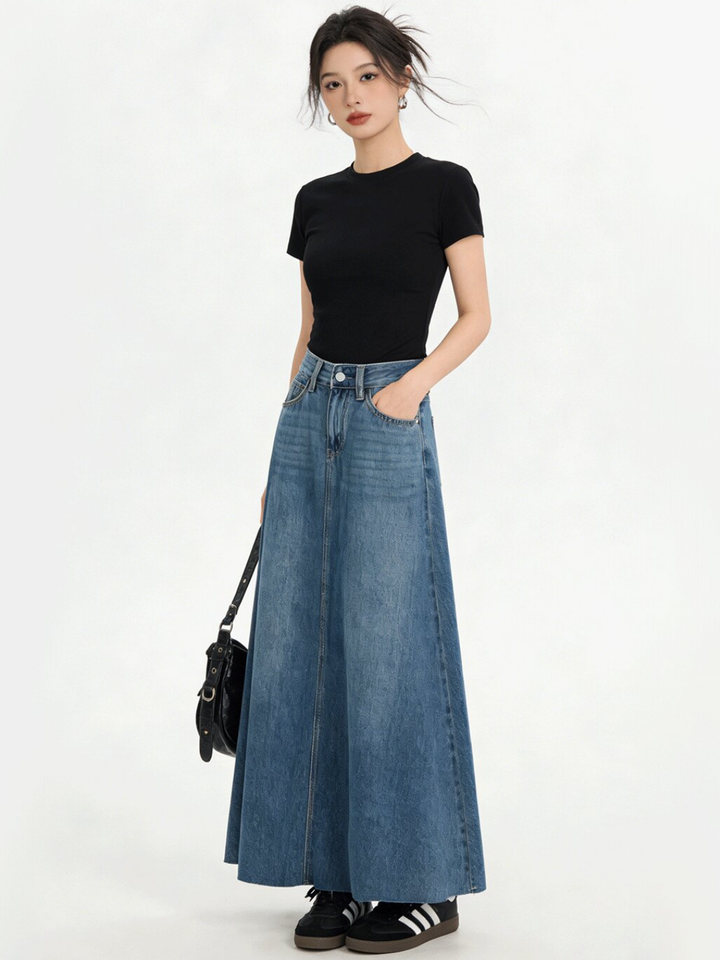 A-Line Denim Skirt