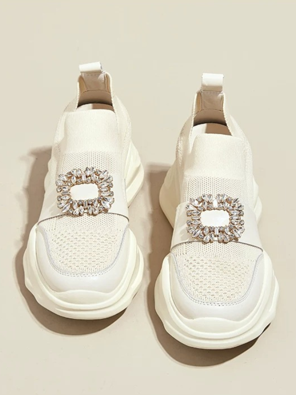 Ornament Buckle Slip-on Sneakers