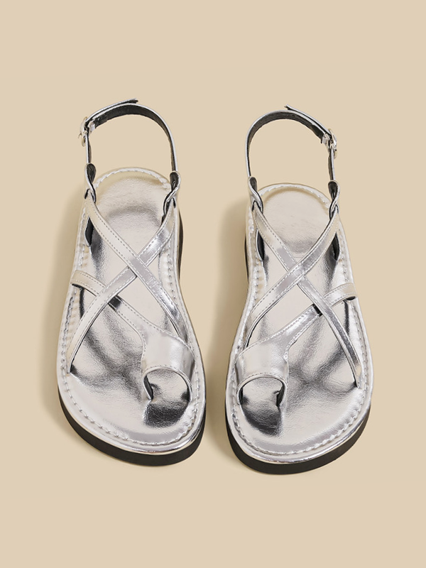 Cross Strap Toe Ring Sandals（〜25.0cm）