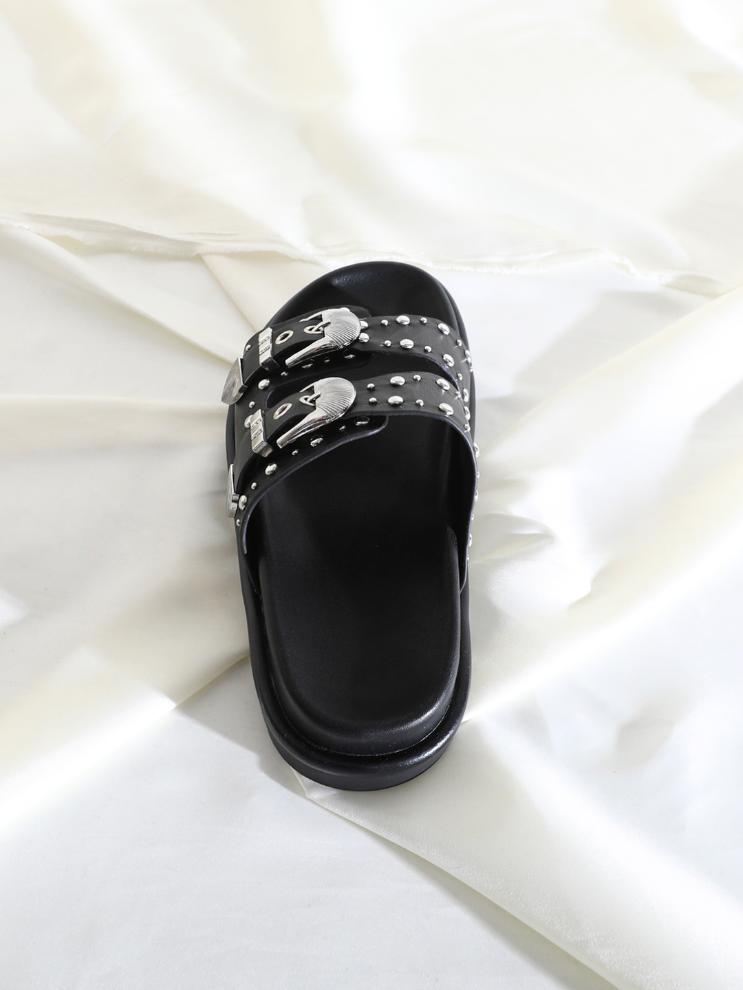 Concho Stud Double Strap Sandals