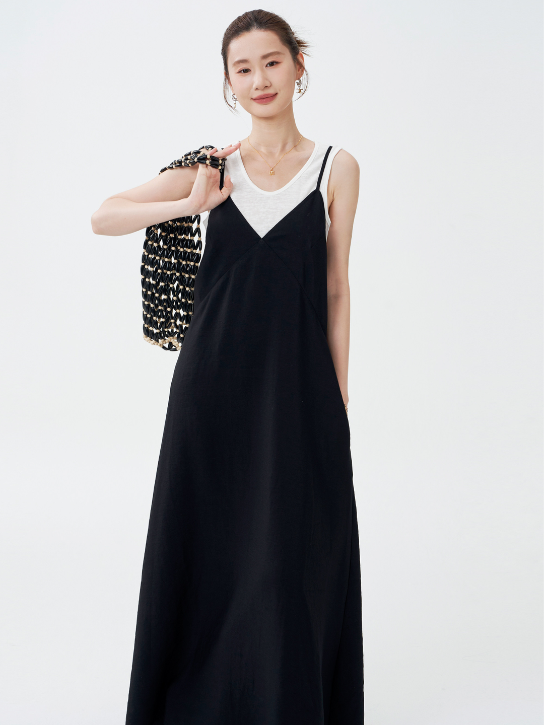 Open Back Cami Dress & Tank Top Set