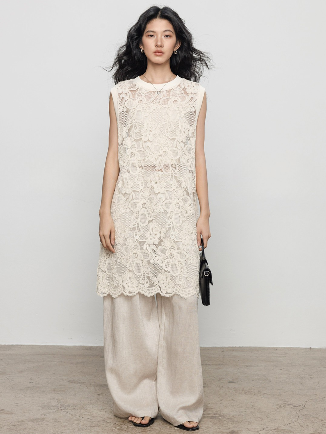 Floral Lace Layered Dress