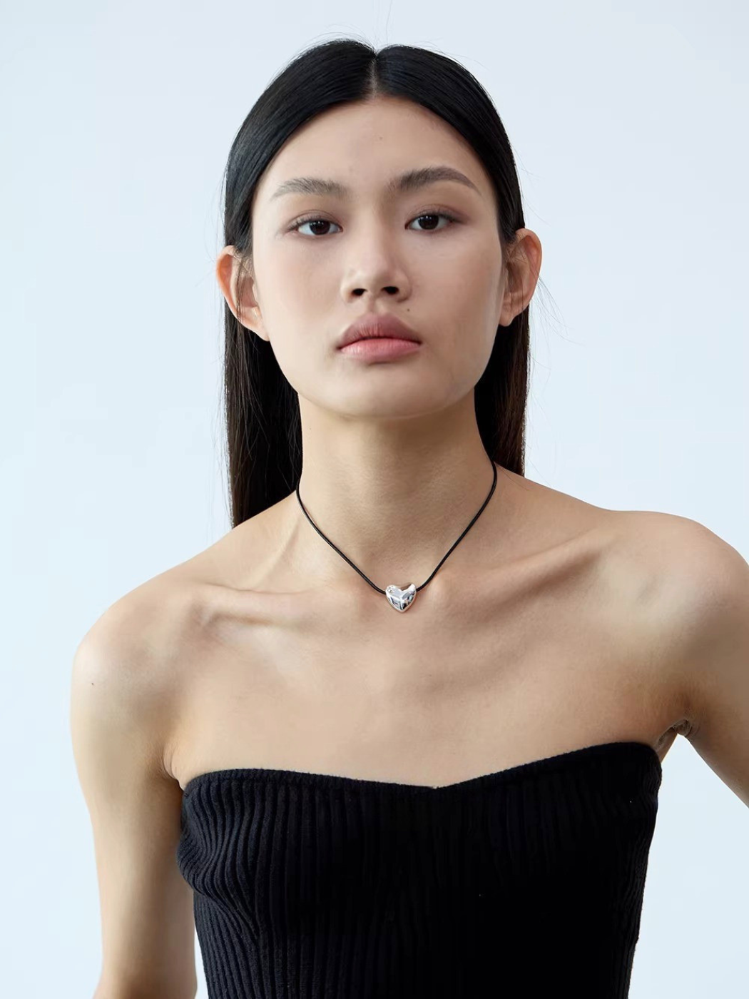 【EGO ACC】Heart Pendant Cord Necklace