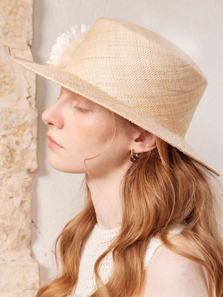 Flower Design Straw Hat