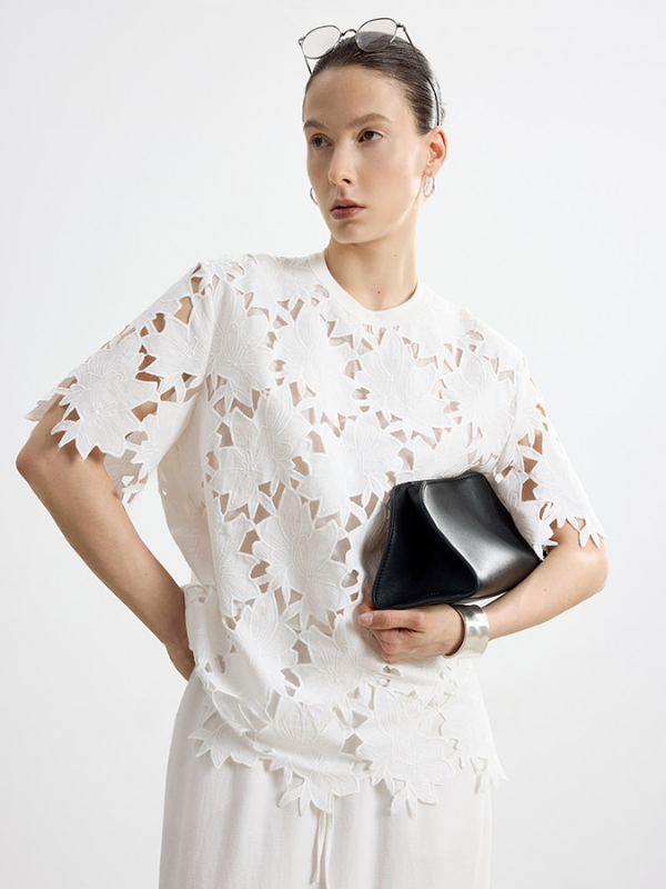Floral Cutwork Lace Top