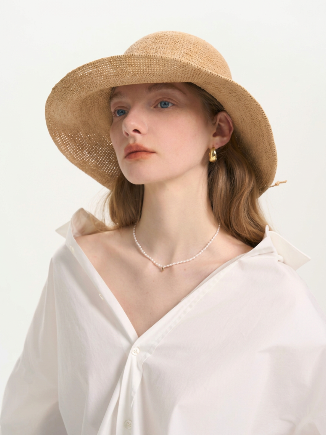 Natural Raffia Wide Brim Hat