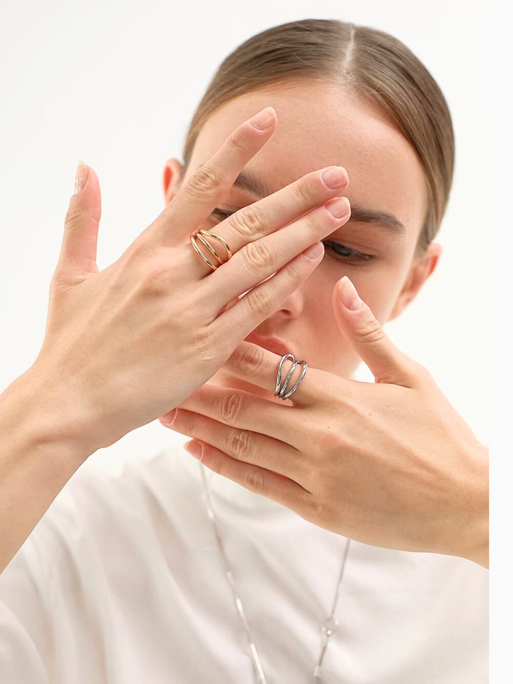 【EGO ACC】Fluid Triple Line Ring
