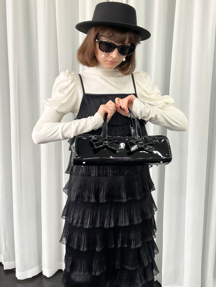 【Loose Smell】Layered Pleated Frill Dress