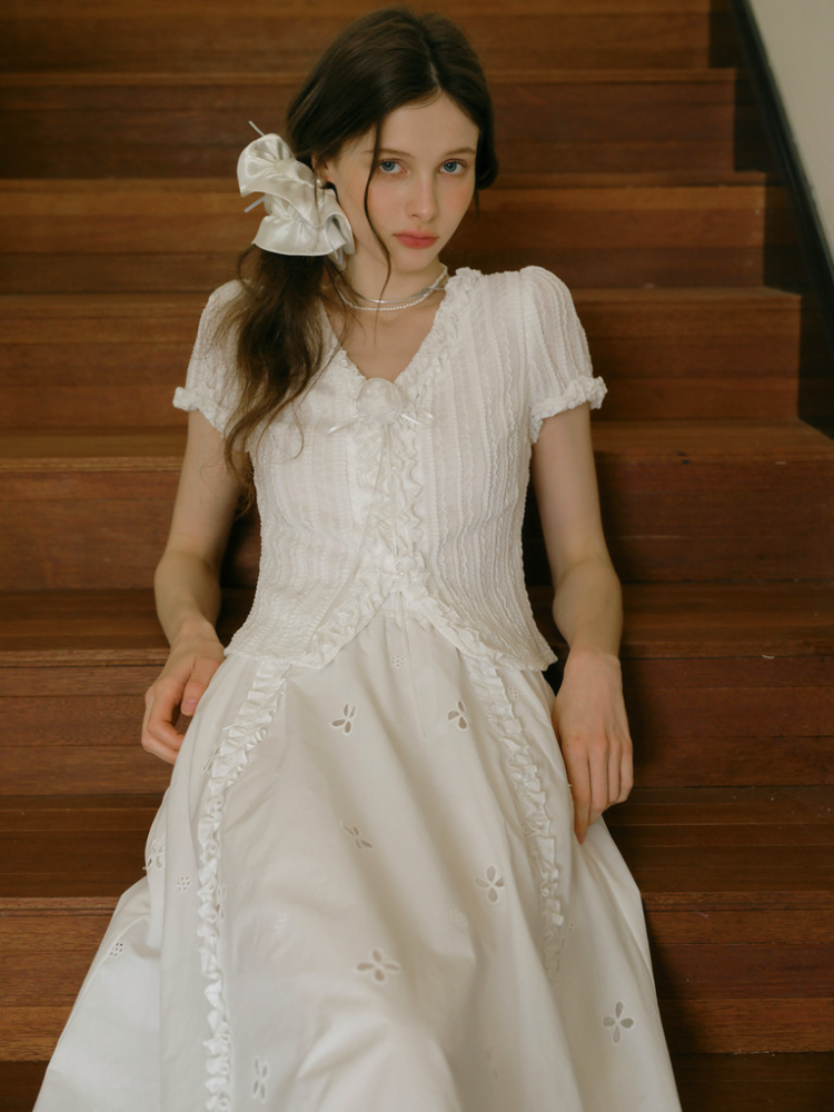 Rose Frill Top