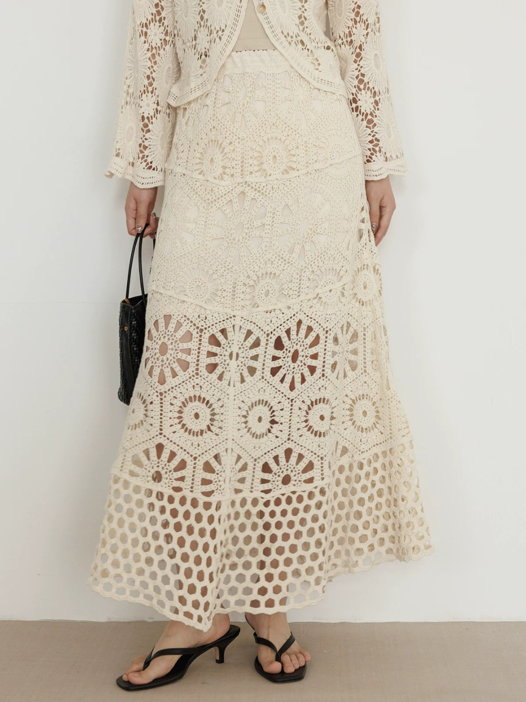 Crochet Panel Lace Skirt