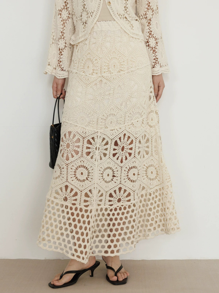 Crochet Panel Lace Skirt