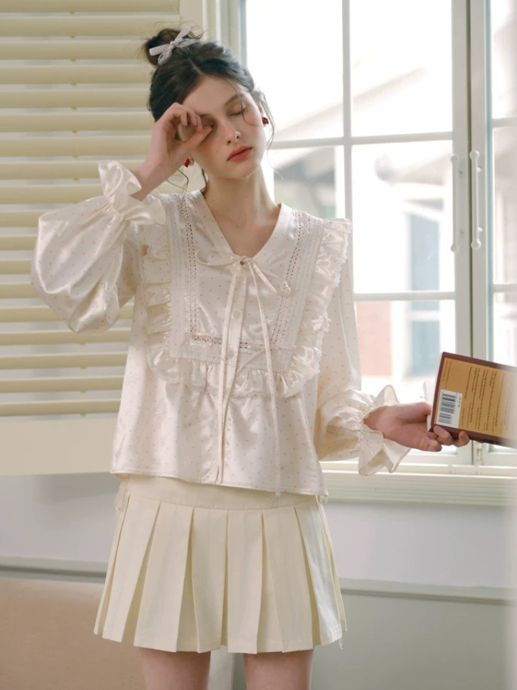 Satin Frill Detail Blouse