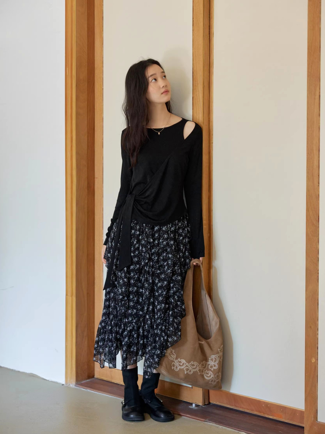 Asymmetry Draped Cut Top