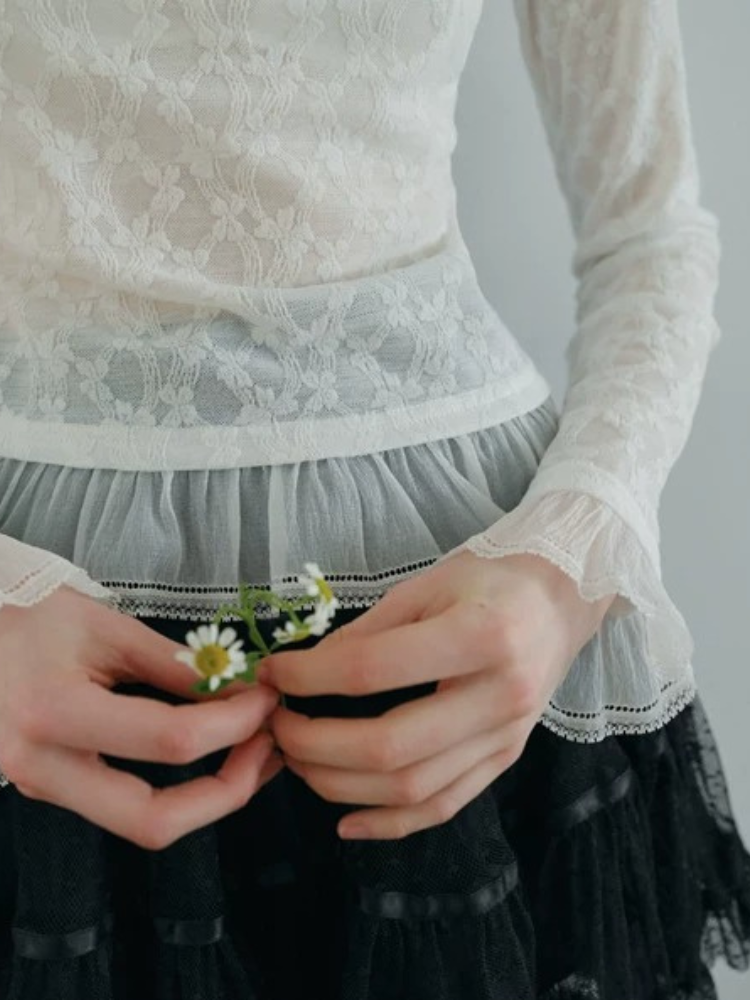 Textured Jacquard Knit Top