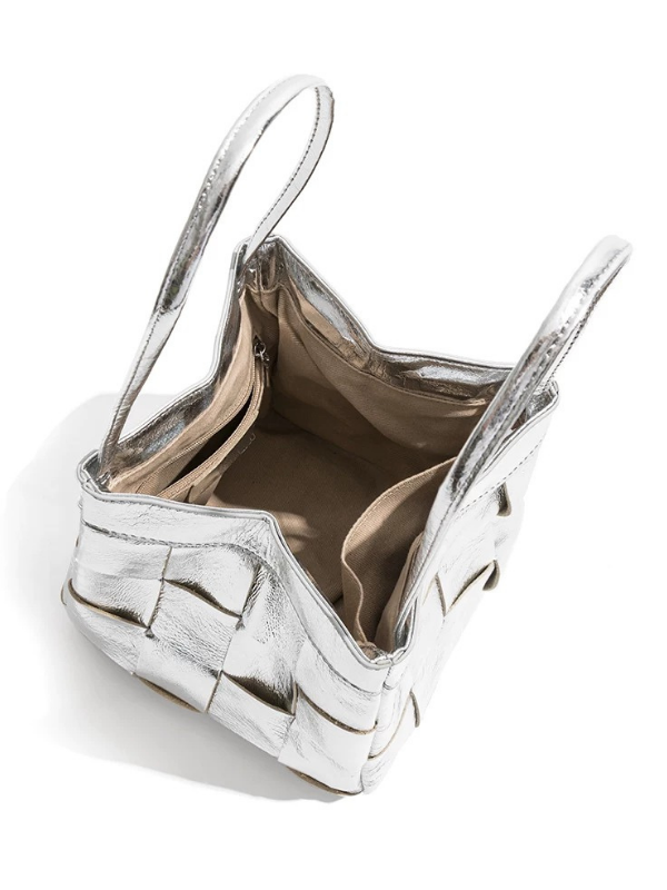 3way metallic Weave Mini Bag