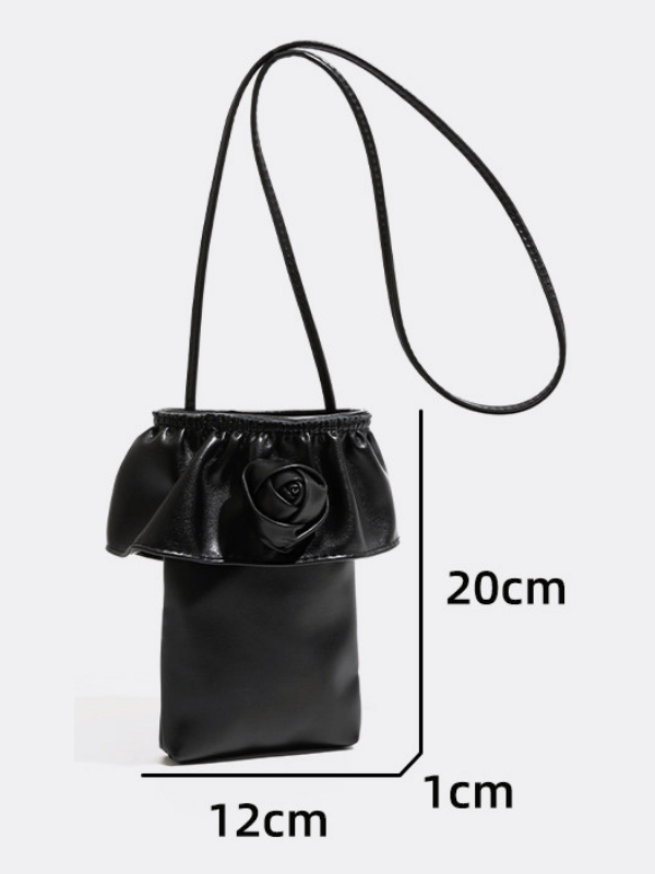 Rose Frill Mobile Shoulder Bag