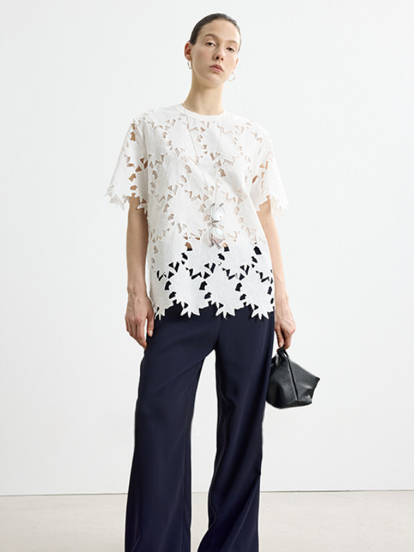 Floral Cutwork Lace Top