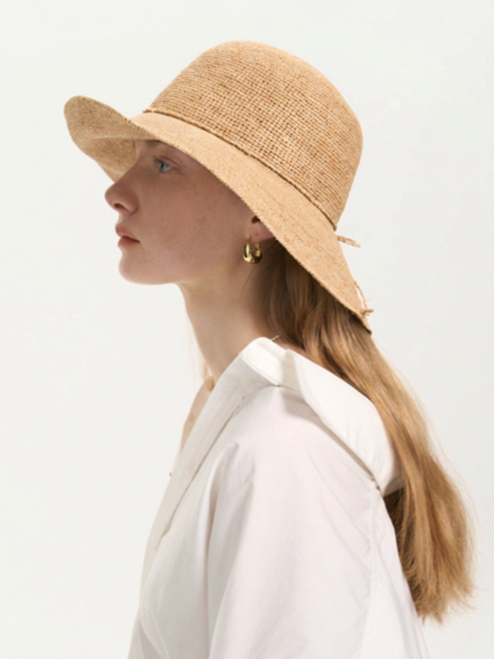 Natural Raffia Wide Brim Hat
