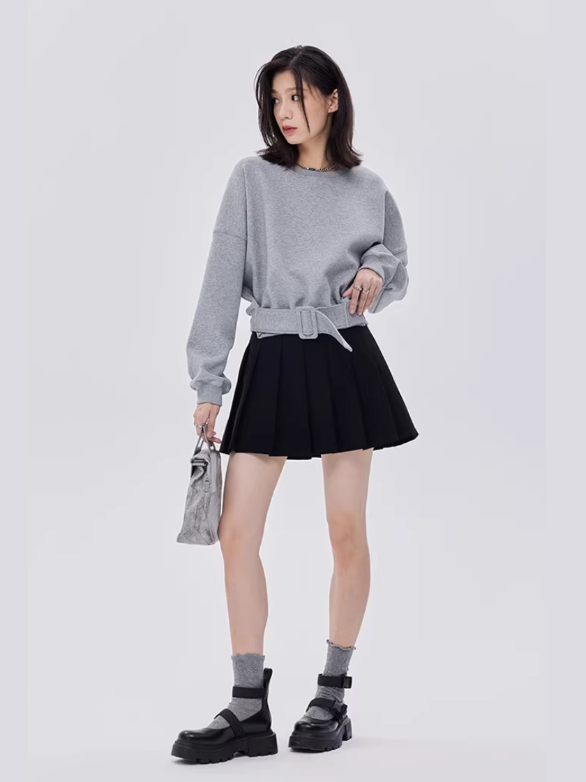 Waist Belt Sweatshirt