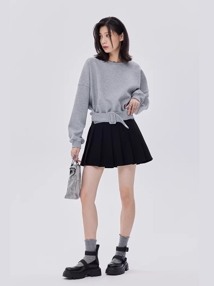 Waist Belt Sweatshirt