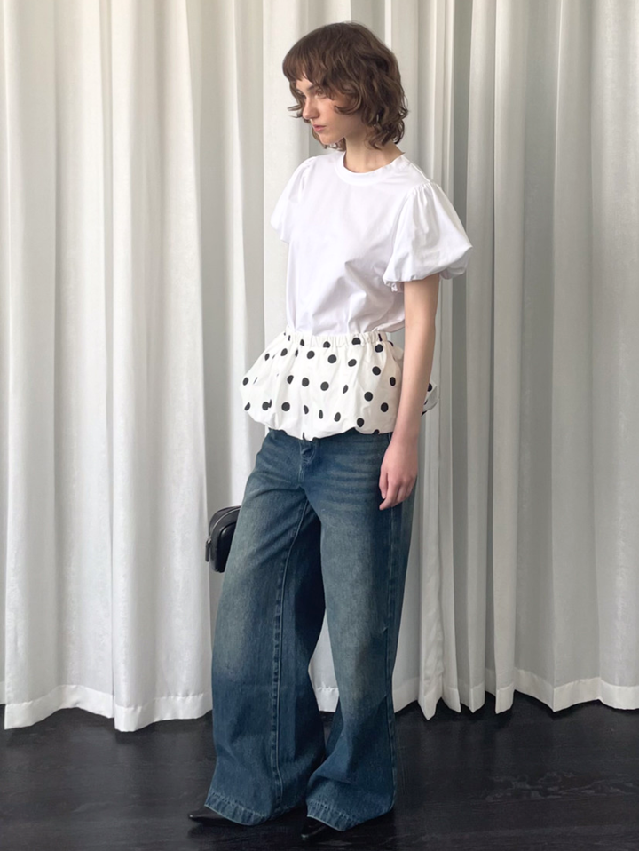〈Pre Order〉【Loose Smell】Balloon Sleeve Design Tee
