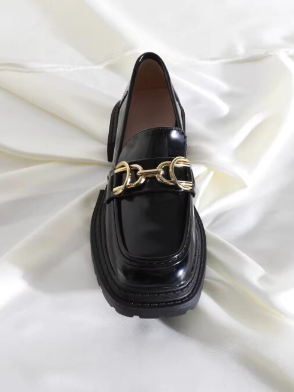 Gold Chain Chunky Loafers