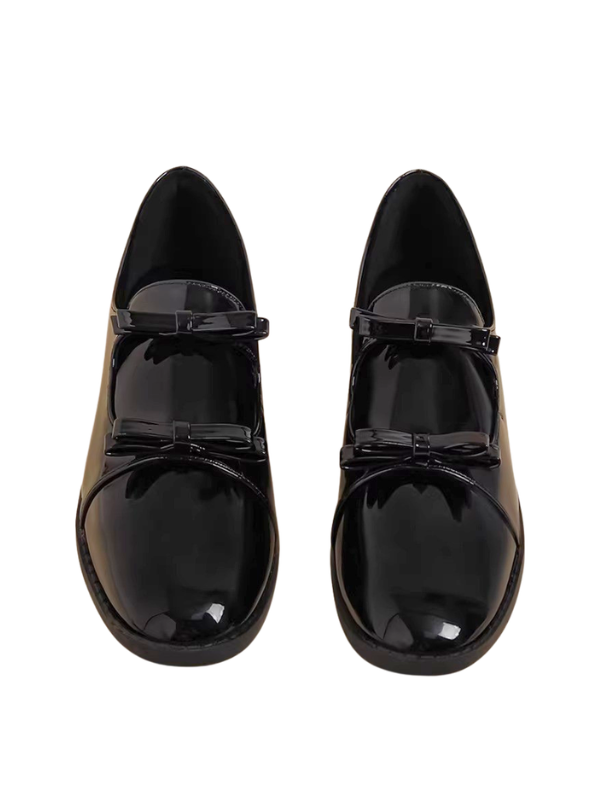 Ribbon Double Strap Flat Shoes