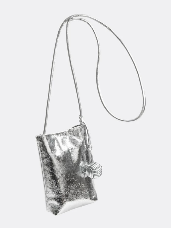 Metallic Knot Mini Shoulder Bag