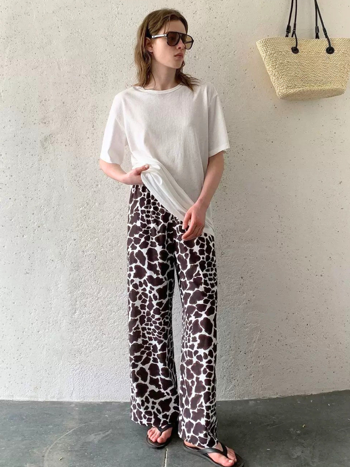 Abstract Print Easy Pants