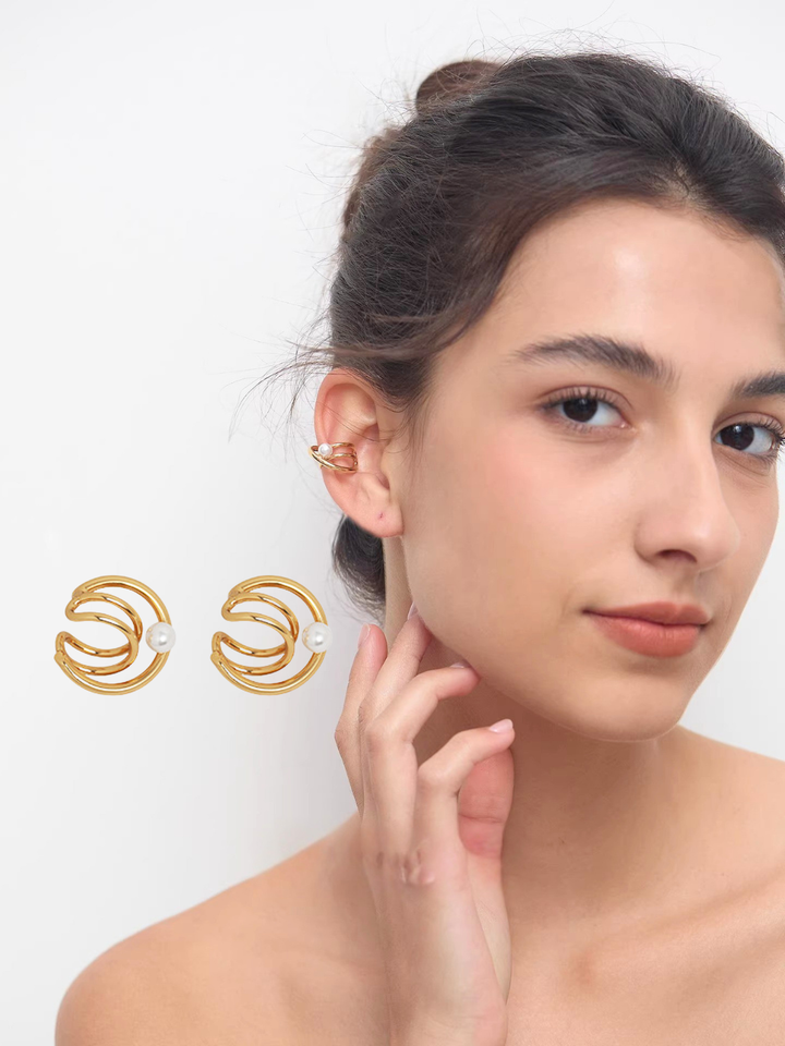 【EGO ACC】Pearl Orbit Ear Cuff