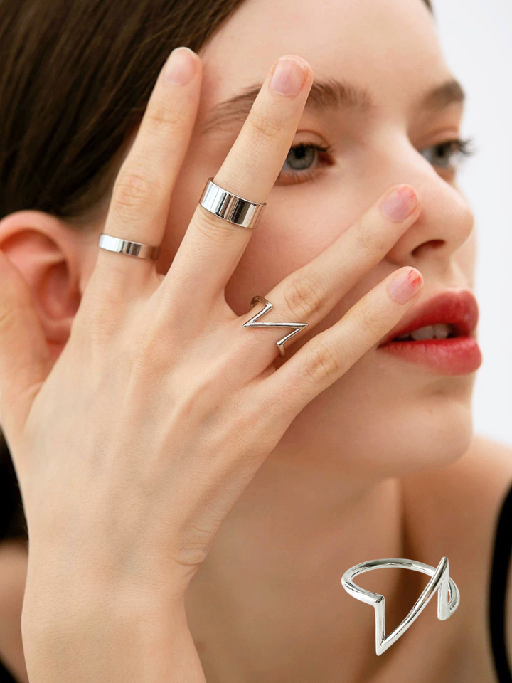 【EGO ACC】Plain Narrow Ring / Plain Wide Ring / Lightning Design Ring
