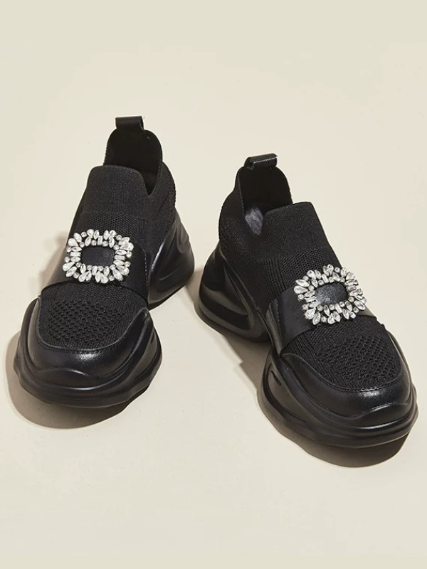 Ornament Buckle Slip-on Sneakers