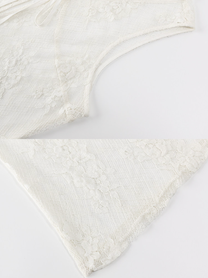 〈Pre Order〉Floral Lace Long Gilet