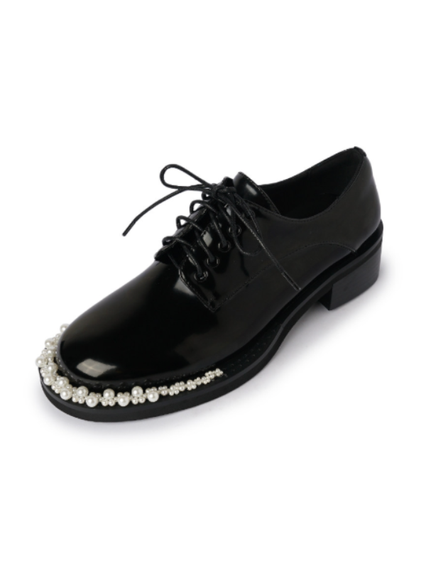 〈Pre Order〉Pearl Edge Lace-Up Shoes