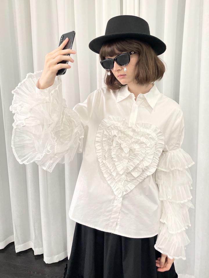 【Loose Smell】Sheer Frill Arm Covers