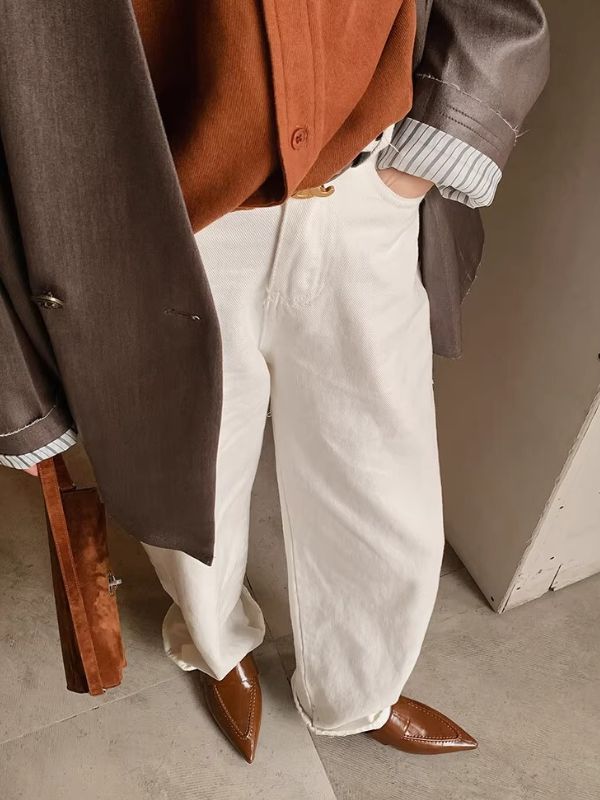 〈Pre Order〉Wide Strap Pointed Loafers